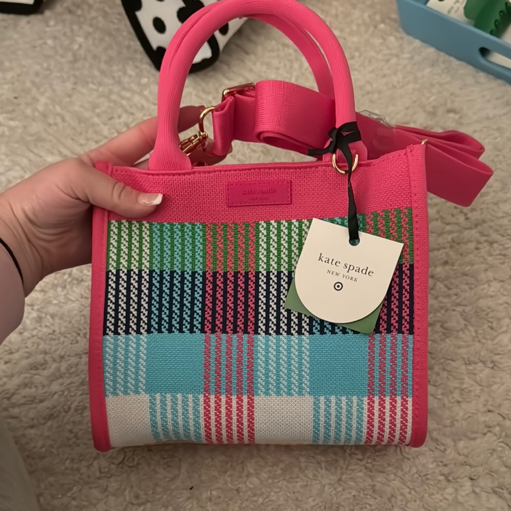 Kate Spade Pink Multicolor Plaid Women's Bag